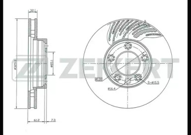 ZEKKERT bs5285 -  Тормозной диск
