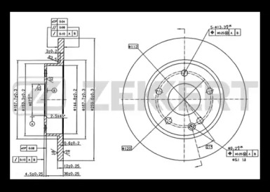 ZEKKERT bs5286 -  Тормозной диск