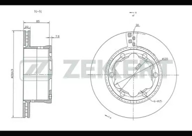 ZEKKERT bs5290 -  Диск тормозной задний вентилируемый