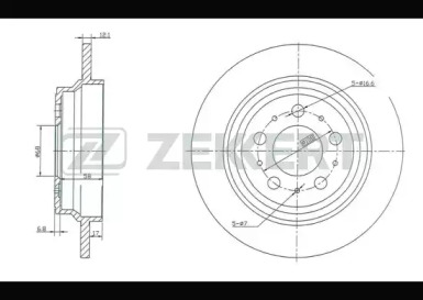 ZEKKERT bs5298 -  Диск тормозной задний