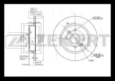 ZEKKERT bs5300 -  Диск тормозной задний