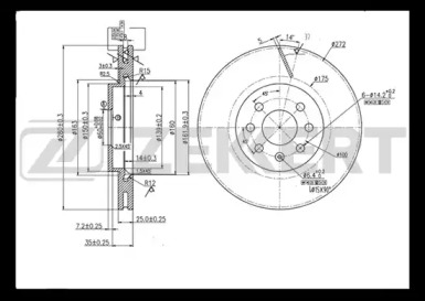 ZEKKERT bs5307 -  Тормозной диск
