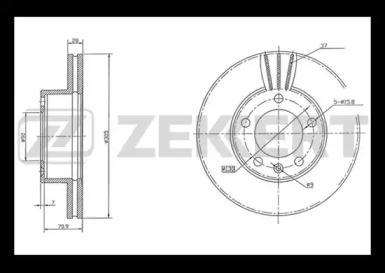 ZEKKERT bs5311 -  Диск тормозной передний вентилируемый