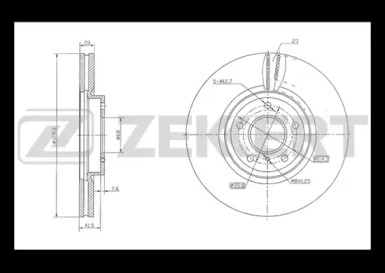 ZEKKERT bs5315 -  Диск тормозной