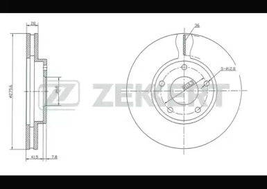 ZEKKERT bs5325 -  Диск тормозной