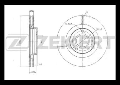 ZEKKERT bs5327 -  Диск тормозной