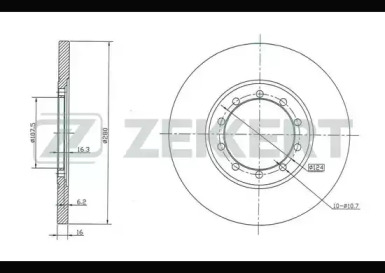 ZEKKERT bs5330 -  Диск тормозной задний