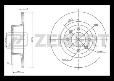 ZEKKERT bs5370 -  Тормозной диск