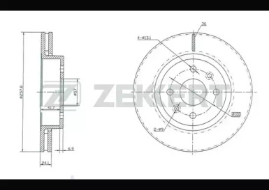 ZEKKERT bs5374 -  Тормозной диск