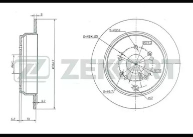 ZEKKERT bs5386 -  Диск тормозной