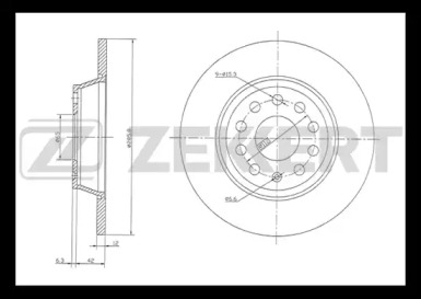 ZEKKERT bs5398 -  Диск тормозной