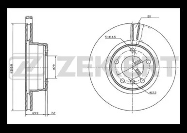 ZEKKERT bs5400 -  Тормозной диск