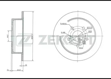 ZEKKERT bs5403 -  Диск тормозной