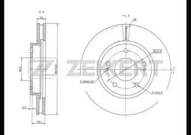 ZEKKERT bs5408 -  Диск тормозной