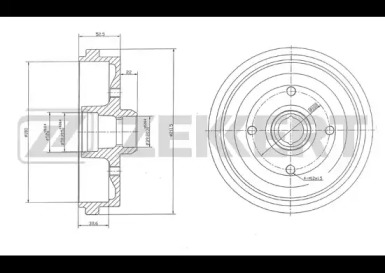 ZEKKERT bs5416 -  Тормозной барабан