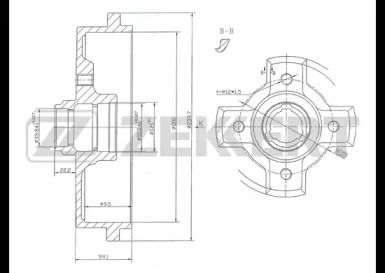 ZEKKERT bs5427 -  Тормозной барабан