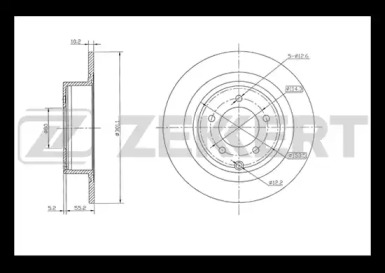 ZEKKERT bs5435 -  Диск. торм. зад
