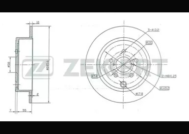 ZEKKERT bs5439 -  Диск тормозной