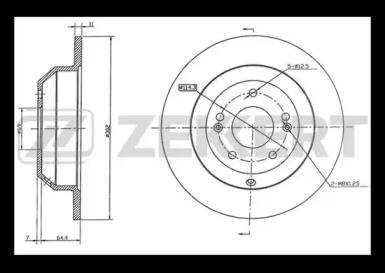 ZEKKERT bs5442 -  Диск тормозной