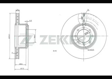 ZEKKERT bs5446 -  Тормозной диск