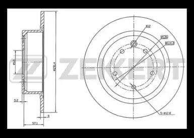 ZEKKERT bs5449 -  Диск тормозной