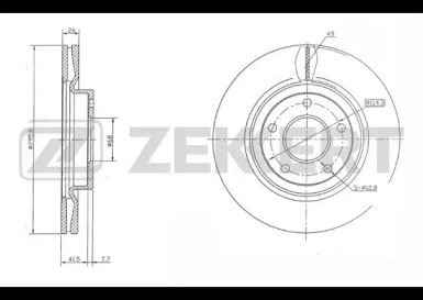 ZEKKERT bs5459 -  Тормозной барабан