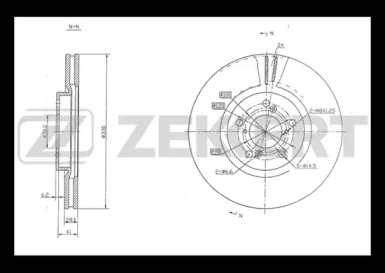 ZEKKERT bs5461 -  Диск тормозной передний вентилируемый