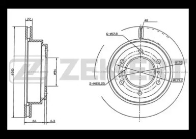 ZEKKERT bs5471 -  Диск тормозной задний вентилируемый