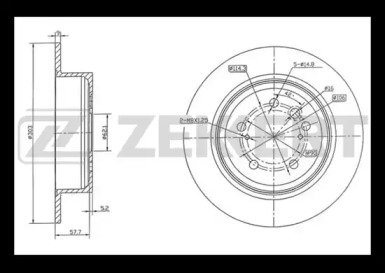 ZEKKERT bs5472 -  Диск тормозной задний