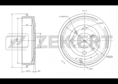 ZEKKERT bs5481 -  Тормозной барабан