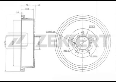 ZEKKERT bs5484 -  Тормозной барабан