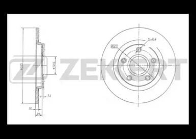 ZEKKERT bs5492 -  Диск тормозной задний