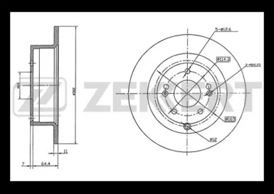 ZEKKERT bs5509 -  Тормозной диск
