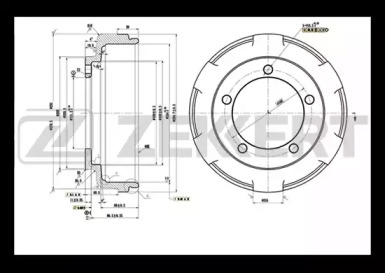 ZEKKERT bs5514 -  Тормозной барабан