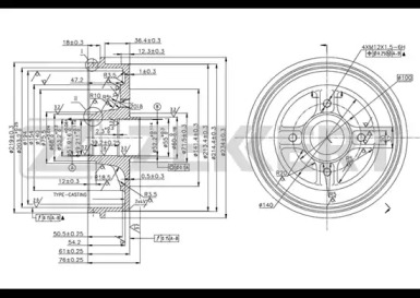 ZEKKERT bs5518 -  Тормозной барабан