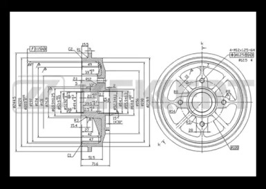 ZEKKERT bs5528 -  Тормозной барабан