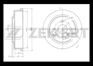 ZEKKERT bs5529 -  Тормозной барабан