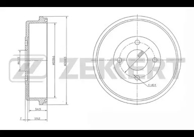 ZEKKERT bs5533 -  Тормозной барабан