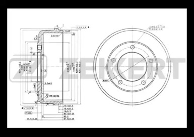 ZEKKERT bs5534 -  Тормозной барабан