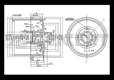 ZEKKERT bs5544 -  Тормозной барабан