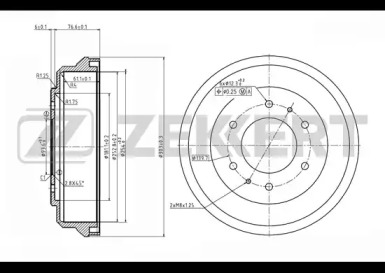 ZEKKERT bs5546 -  Тормозной барабан