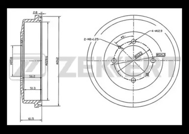 ZEKKERT bs5558 -  Тормозной барабан