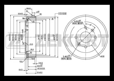 ZEKKERT bs5568 -  Тормозной барабан