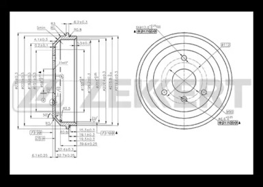 ZEKKERT bs5569 -  Тормозной барабан
