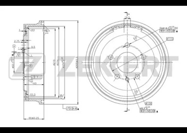ZEKKERT bs5574 -  Тормозной барабан