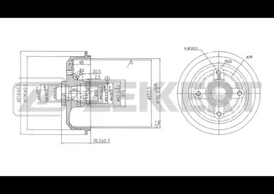 ZEKKERT bs5576 -  Тормозной барабан