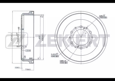 ZEKKERT bs5579 -  Тормозной барабан