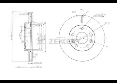ZEKKERT bs5594 -  Тормозной диск