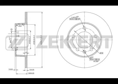 ZEKKERT bs5596 -  Тормозной диск