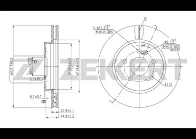 ZEKKERT bs5601 -  Тормозной диск
